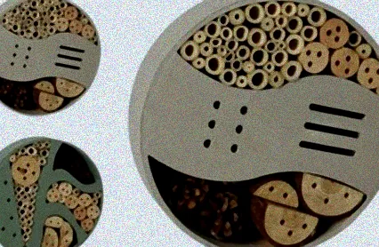 rundes insektenhotel